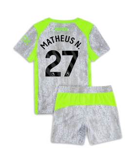 Billige Fotballdrakt Manchester City Matheus Nunes #27 Replika Tredjedraktsett Barn 2025-26 Kortermet (med bukser)